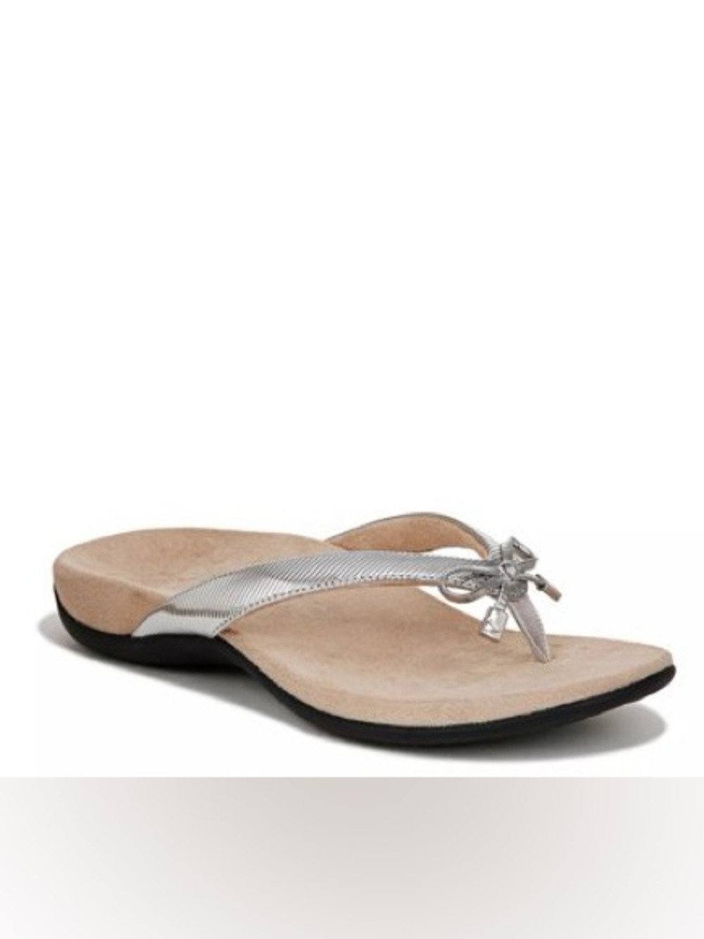 Vionic Bella Silver Bow Sandals